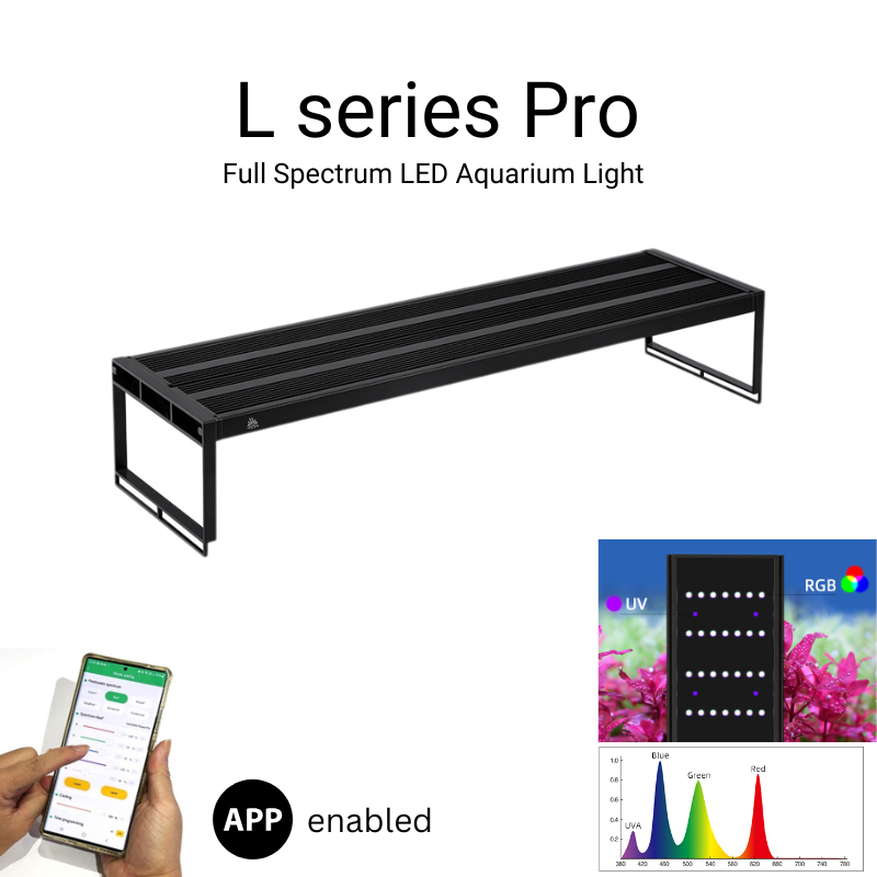 ライト・照明器具 WEEK AQUA L600PRO Week Aqua L Series Pro Aquarium Light, 60-120cm Black — East Ocean