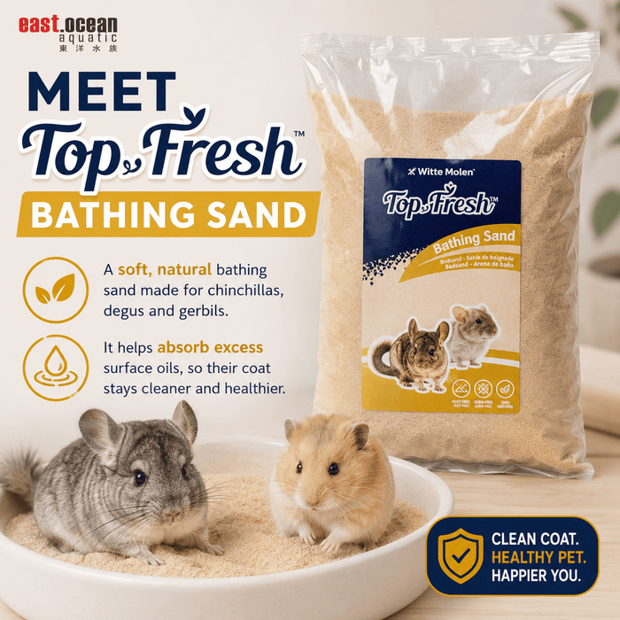 WITTE MOLEN TopFresh Chinchilla Bathing Sand | Dust Free Small Animal Sand Bath