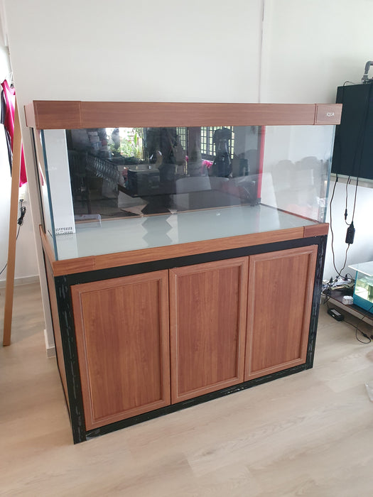 IAQUA 150 - Crystal Glass Aquarium (Complete w/ Sump & Aluminum Cabinet)