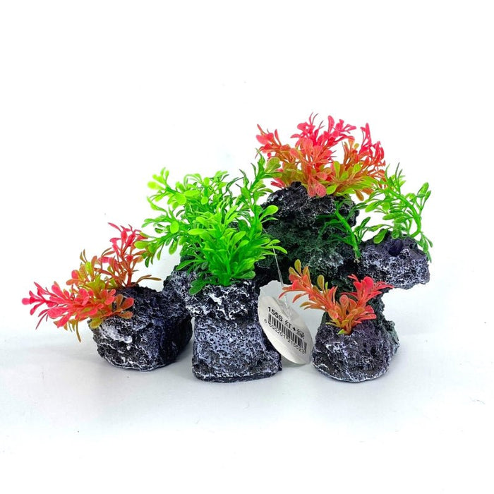Zhen De Decoration - Rock Formation w/ Plants - 155SRG