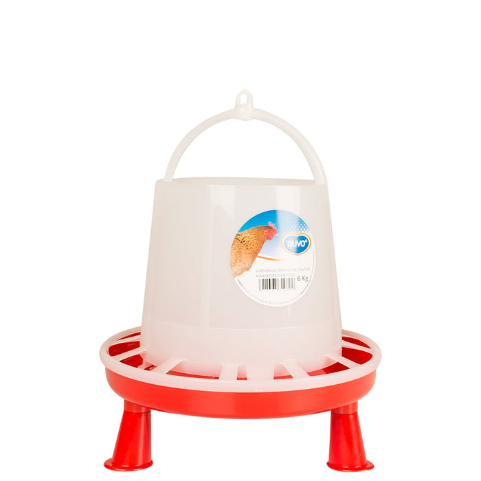 DUVO PLUS Plastic chicken feeder silo with feet 3kg