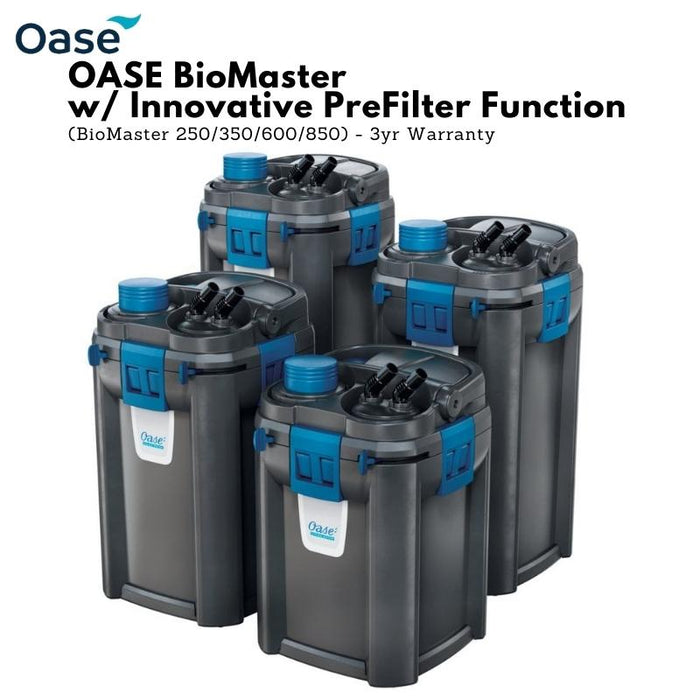 OASE BioMaster (w/ Innovative PreFilter Function) - (250/350/600/850) - 3yr Warranty