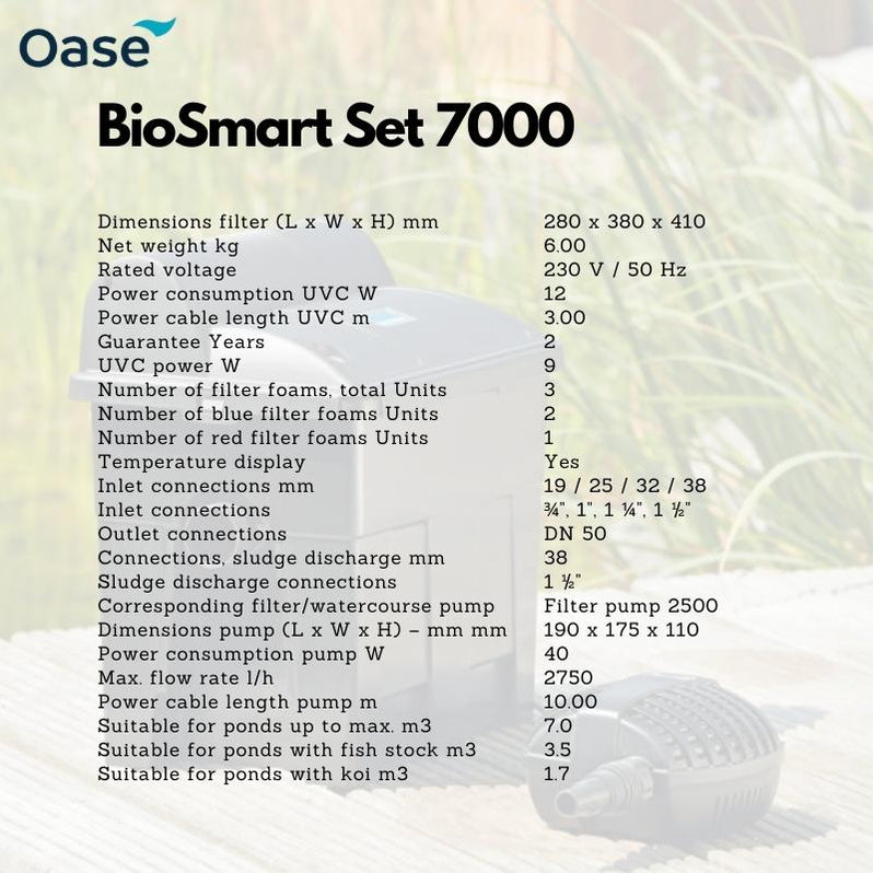 OASE BioSmart Set 5000 / 7000 (pond filter) — East Ocean Aquatic