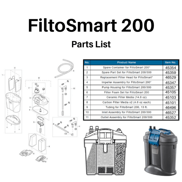 OASE FiltoSmart 60/100/200/300 Spare Parts