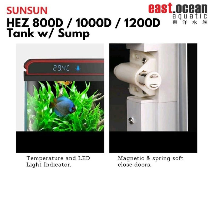 SUNSUN HEZ Aquarium with Cabinet & Sump (800D / 1000D / 1200D)