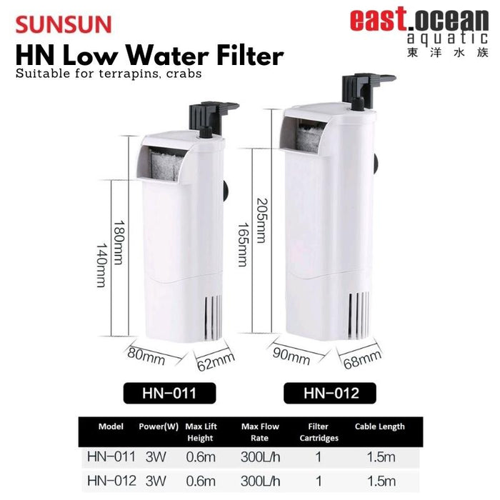 SUNSUN HN Low Water Level Internal Filter (For Turtle Tank)