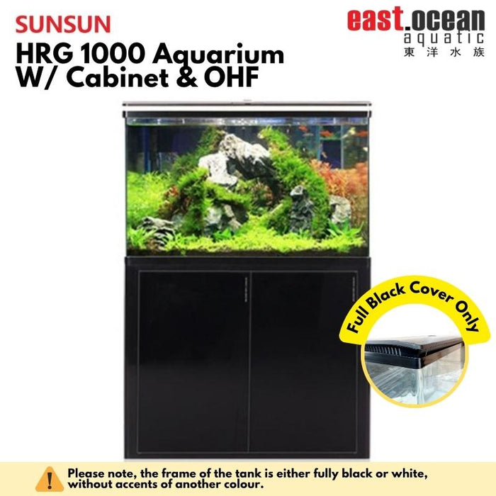 SUNSUN HRG-1000 Aquarium (100cm) Set - Tank & Cabinet (Black & White)