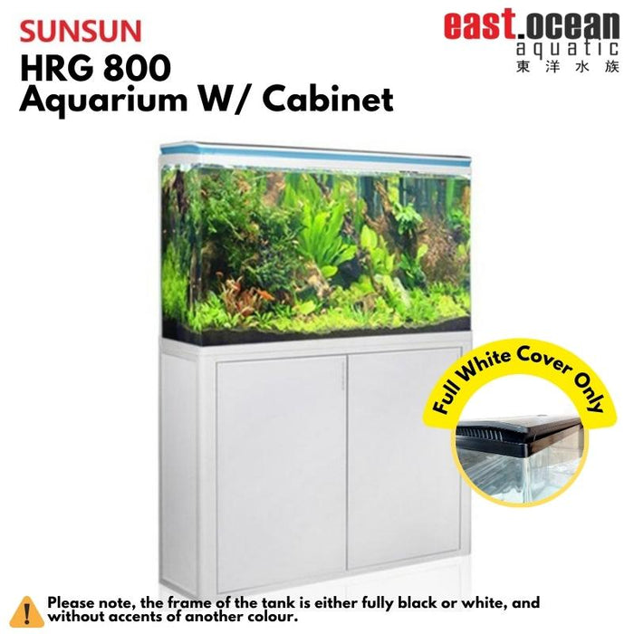 SUNSUN HRG-800 Aquarium (80cm) Set - Tank & Cabinet (Black & White)