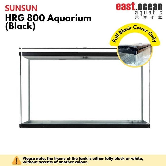 SUNSUN HRG-800 Aquarium (80cm) - Tank Only  (Black / White)