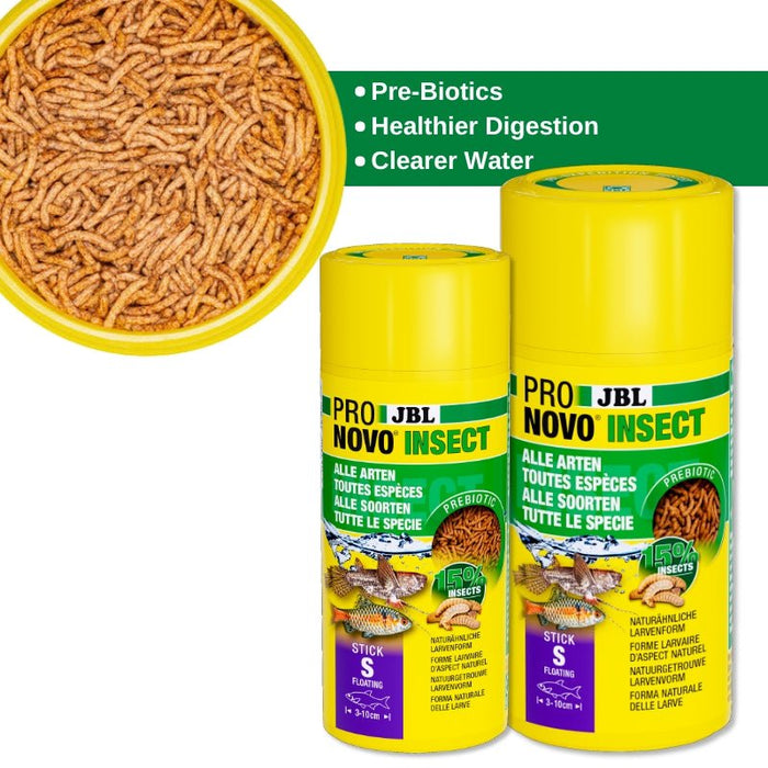 JBL ProNovo Insect Stick S (Quality Insect Treat For Fishes)