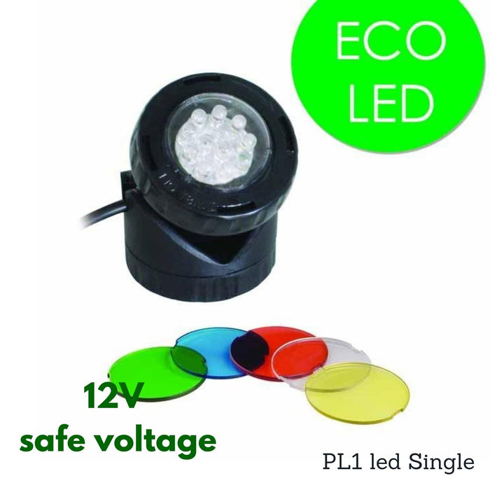 thumbnail image 2 of Jebao Submersible Pond Light Kit - Set Of 3 LED Lights With Color Lenses & Transformer 2 of 3