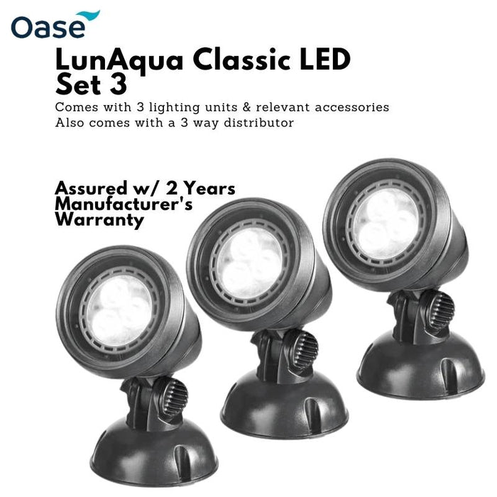 LED Aquatic Classic spotlight OASE — 3) (Set LunAqua 1 Ocean East /