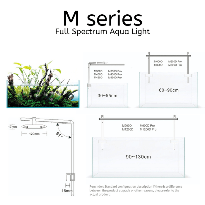 Week Aqua M - Series Pro LED (30cm - 120cm) — East Ocean Aquatic Week Aqua M - Series Pro LED (30cm - 120cm) — East Ocean Aquatic