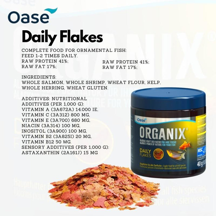 OASE ORGANIX DAILY FLAKES 1L - nourriture paillettes pour poissons