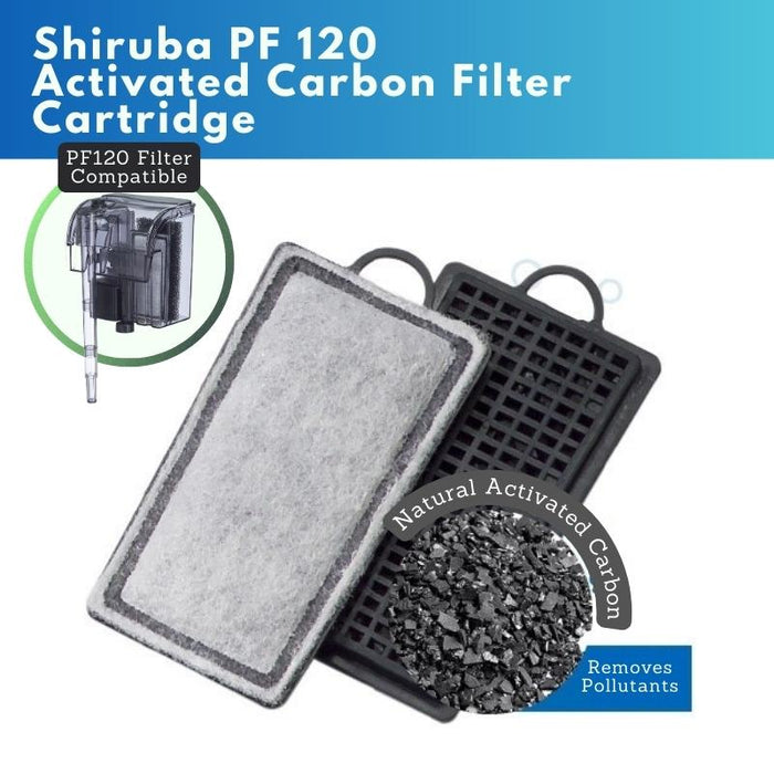 SHIRUBA Activated Carbon Cartridge Replacement (PF Hang On Back Filter (2pcs/box))