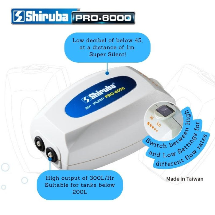 SHIRUBA PRO series Air pump (Single & Double Air Outlet)