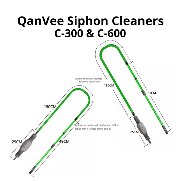 QANVEE Siphon cleaner (C-300 & C-600) & Optional Gravel Cleaner Addon