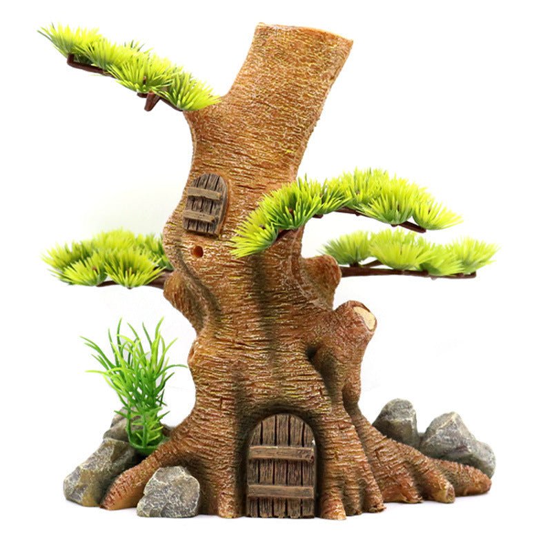 RQ2007 Treehouse Aquarium Decoration 18.5x13.5x19cm — East Ocean Aquatic