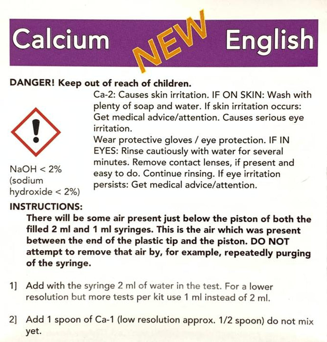 Types of calcium test kits and tools