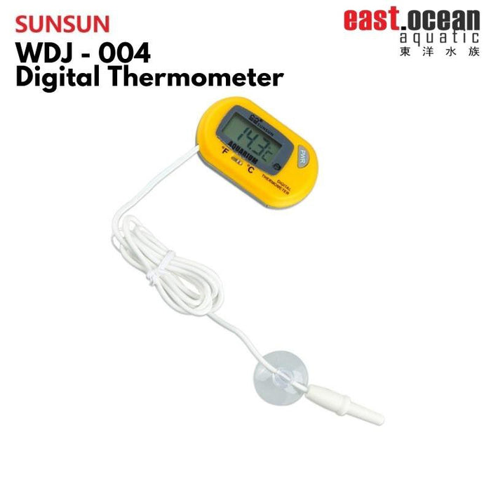 SUNSUN WDJ-004 Digital Thermometer (w/ Wire Probe/Sensor)