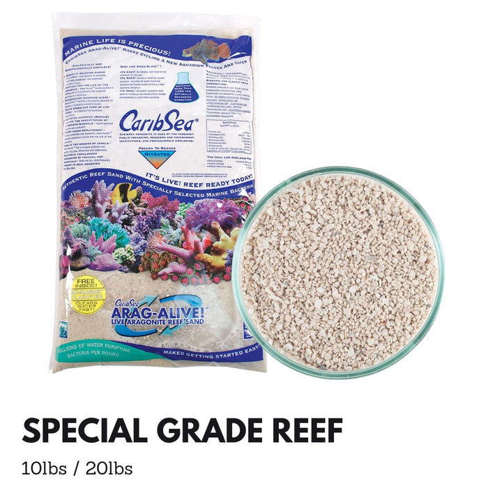 Caribsea Aragalive Special Grade Reef Sand (10/20lbs)