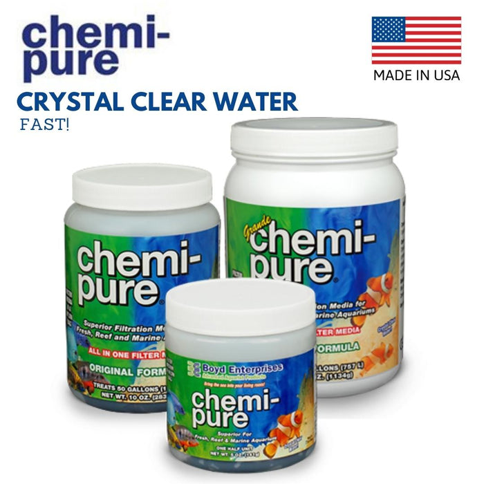BOYD Chemipure (clears crystal clear water easily)