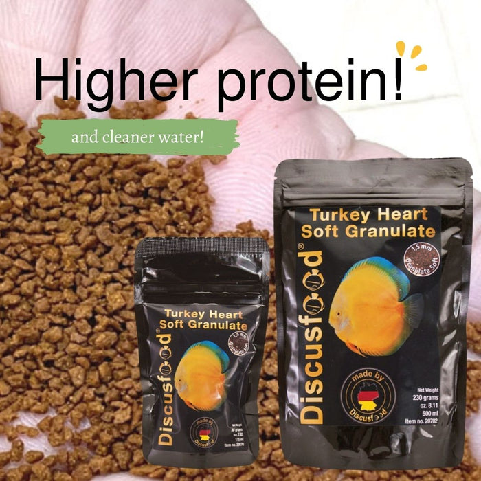 DiscusFood TH (Turkey Heart) Soft Granulate (Discus Growth Enhancer / Booster)