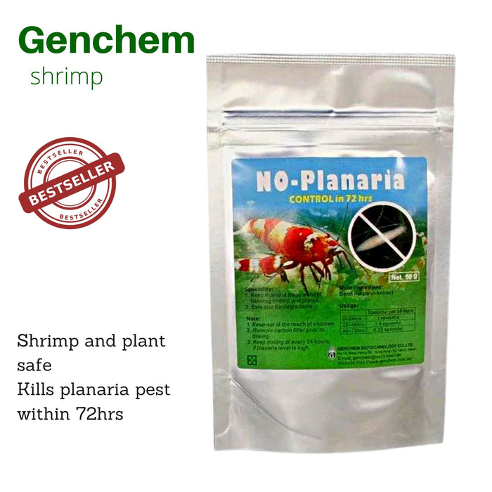 GENCHEM No Planaria (kill planaria safe for shrimp) - 50g/100g