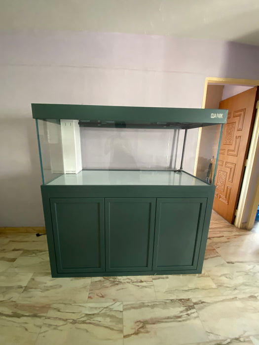 IAQUA 100 - Crystal Glass Aquarium (Complete w/ Sump & Aluminum Cabinet)