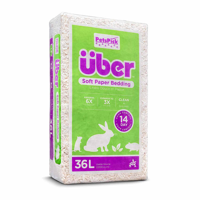 PETSPICK - White Uber Soft & Fluffy Paper Bedding (36 & 56L)